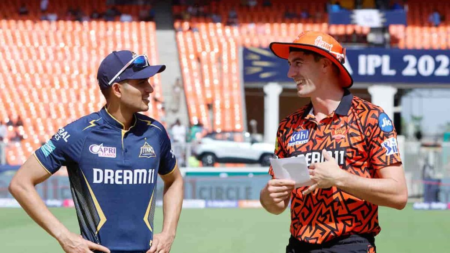 Showcases Explosive Power in Nets Before GT vs SRH Clash